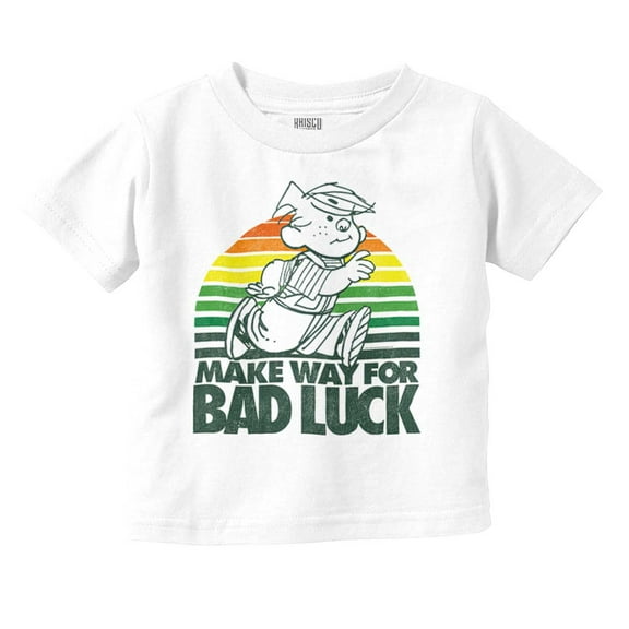 Vintage Cartoon Make Way For Bad Luck Toddler Boy Girl T Shirt Infant Toddler Brisco Brands 18M