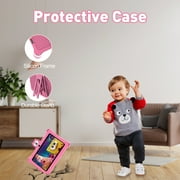 Kids Tablet 7 inch 32GB WiFi Android 13 Tablet For Kids| Bluetooth | Parental Control | Pre-Installed Learning Tablet Apps for Toddlers Children | with Shockproof Case(Pink)