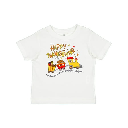 

Inktastic Happy Thanksgiving Turkey Train with Food Gift Baby Boy or Baby Girl T-Shirt