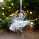 thumbnail image 5 of Colgante de cristal de hielo navideño Colgante de árbol de Navidad Decoración de luz de ángel acrílica transparente Accesorios para decorar escenas, 5 of 5
