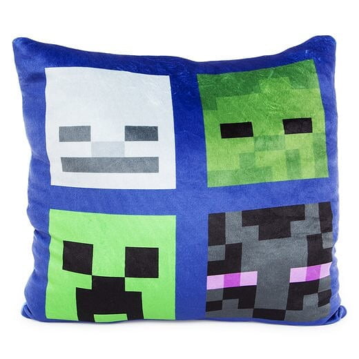 minecraft™ reversible squishy pillow 14in [faces]
