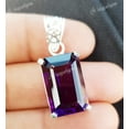 thumbnail image 2 of 30 Ct Lab Grown Purple Amethyst German Silver Solitaire Pendant Gemstone, 2 of 6