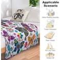 thumbnail image 7 of Yibo Butterfly Blanket Flannel Soft and Comfortable Anti-static Bed Sofa Blanket, 7 of 7