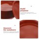 thumbnail image 4 of Bandeja de 20 piezas para plantas, bandejas para interiores, base para maceta, 20 piezas (borde plano rojo, 160 lb), maceta de plástico para agua., 4 of 6