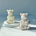 thumbnail image 3 of Milue Bear Candle Molds for Candle Making,Candles Resin Mould Home Ornament Mold, 3 of 10