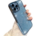 thumbnail image 7 of Compatible with iPhone 13 Pro Max Clear Glitter Plating Case, Aesthetic Sparkly Bling Shiny Design, Soft TPU Shockproof Cover with Camera Protection for Women Girl for iPhone 13 Pro Max 6.7", 7 of 7