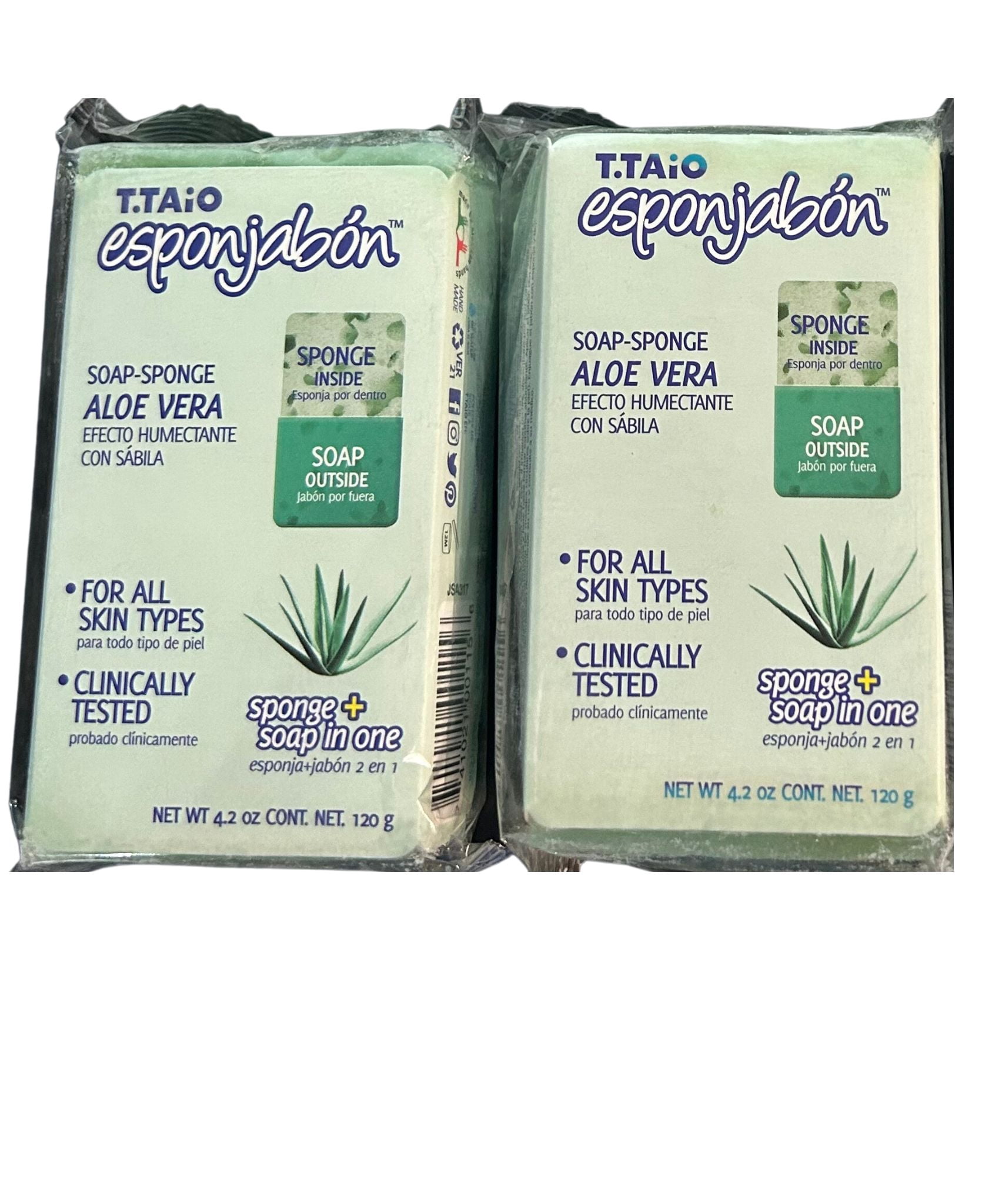 T.TAiO Esponjabon Aloe Vera Soap Wt 4.2 oz (120 g) Pack of
