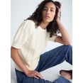 thumbnail image 4 of Free Assembly Women's Ribbon Cable Knit Sweater with Short Sleeves, Lightweight, Sizes XS-XXL, 4 of 5