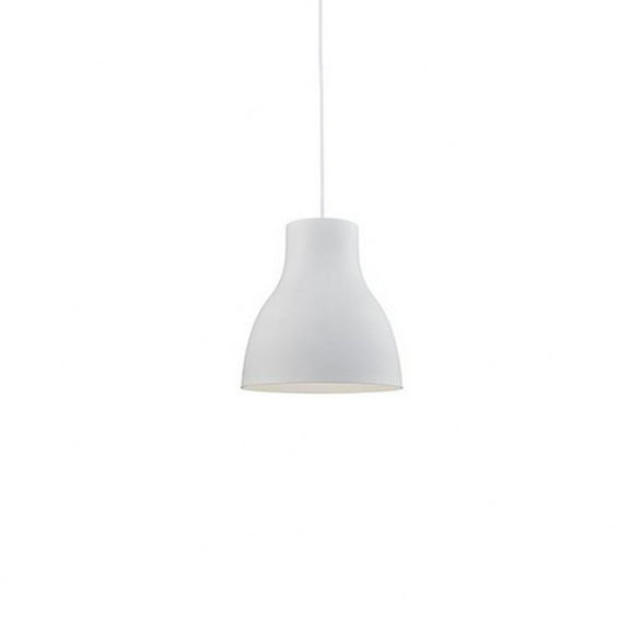 494213-WH-Kuzco Lighting-Cradle - 1 Light Pendant-14 Inches Tall and 13 Inches Wide-White Finish -Traditional Installation