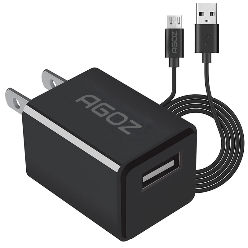 Agoz FAST Charge Home Wall Plugin Charger Adapter + 6ft Micro USB