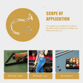 thumbnail image 3 of Gold Snooker Billiard Table Board Cue Brass Hook to Hold Bridge Stick Pool Rack Billiard Accessories Replaceable Pool Hook Golden 9X6X3CM, 3 of 6