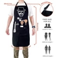 thumbnail image 4 of Funny Cooking Chef Apron with Pockets BBQ Kitchen Work Aprons Birthday Dad Creative Gifts, 4 of 6