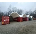thumbnail image 2 of Shipping Container Canopy Shelter Kit - 40'(L) x 20'(W) 21 Oz PVC White Cover Storage Container Roof and Front Wall w/ Doors and Back End Wall - Snow, UV and Weather-Resistant, 2 of 9