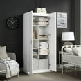 thumbnail image 4 of Hopkins Modern Freestanding Storage Closet with 7 Shelves in White, 4 of 7