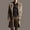 Brown, variant on Men Coat Jacket Warm Thickening Long Faux-Fur Outerwear Cardigan