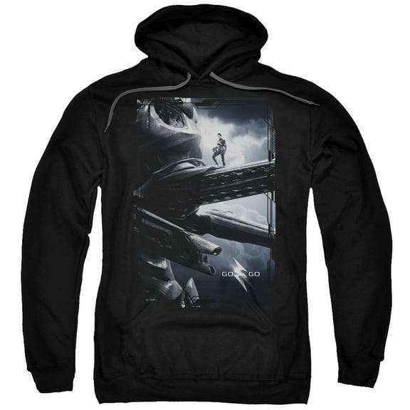 Power Rangers - Black Zord Poster - Pull-Over Hoodie - Large