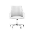 thumbnail image 1 of London Mid Back Leather Box Style Office Chair in White - Bonded Leather, 1 of 11