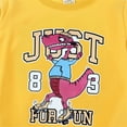 thumbnail image 6 of Tisuna Crewneck Sweatshirt For Boys Toddler Dinosaur Print Long Sleeve Pullover Tops Comfortable Soft Spring Autumn Kids Cartoon Sweatshirt Yellow Size 12-24 Months, 6 of 9