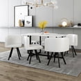 thumbnail image 4 of Modern 7 Pieces Dining Table Set, Rectangle Dining Table with 6 Chairs for Dining Room, Kitchen, 4 of 7