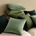 thumbnail image 4 of Pack of 2 Sage Green Pillow Covers 20x20 Inch Decorative Velvet Throw Pillow Covers Modern Soft Couch Throw Pillows Farmhouse Home Decor for Spring Sofa Bedroom Living Room, 4 of 7