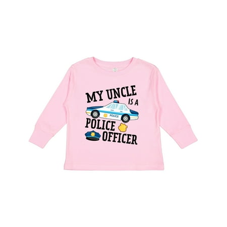 

Inktastic My Uncle is a Police Officer Gift Toddler Boy or Toddler Girl Long Sleeve T-Shirt