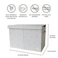 thumbnail image 5 of 3 Sprouts Recycled Fabric Folding Chest Organizer in Blueberry Taupe - Collapsible Storage Basket Container with Lid & Handles, 5 of 5
