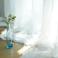 thumbnail image 5 of Window White Sheer Curtains 108 Inches Long 10 Panels Clear Basic Rod Pocket Panel, 5 of 7