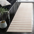 thumbnail image 6 of Safavieh  Orwell Milia Modern Stripe Rug Ivory/Navy 6'7" x 6'7" Round 8' Round, 6' Round Indoor Living Room, Bedroom, Dining Room Blue Round, 6 of 6