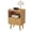 Natural Oak, variant on Gelloan Fluted Nightstand, Bed Side Table with Drawer, Solid Wood Feet, Open Storage, End Table with Raised Edge, for Bedroom, Dorm and Small Spaces,Light Burl
