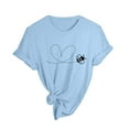 thumbnail image 5 of Chemises Printemps Été 2025 pour Femmes Manches Longues Imprimées Manches Courtes Col Rond T-Shirt Haut, 5 of 5