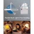 thumbnail image 4 of Luz de libro recargable USB, protección, clip LED en luz de marcador portátil para leer en la cama, coche (blanco), 4 of 5