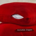 thumbnail image 2 of 3S Brother's Solid Color Cushion Cover Velvet Look Home Décor Throw Pillow Case with Invisible Zipper Set of 2 Pieces for Chair Couch Bedroom & Livingroom Décor Pillowcase - Red 18"x18" Each, 2 of 9