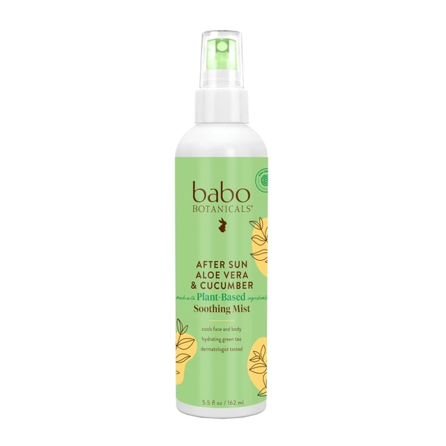 Bruma calmante para después del sol Babo Botanicals con aloe y pepino, 240 ml