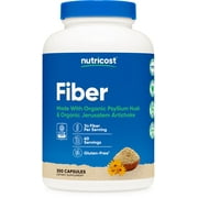 Nutricost Fiber Capsules with Prebiotic Fiber Supplement 300 Capsules