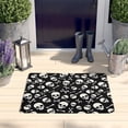 thumbnail image 2 of Halloween Skull Crossbones Flannel Non Slip Door Rugs,Washable Door Mats Indoor,Decorative Door Mats,Dirt-Resistant and Absorbent Doormat for Entrance,Bedroom,Kitchen,Bathroom,23.5"x16", 2 of 5