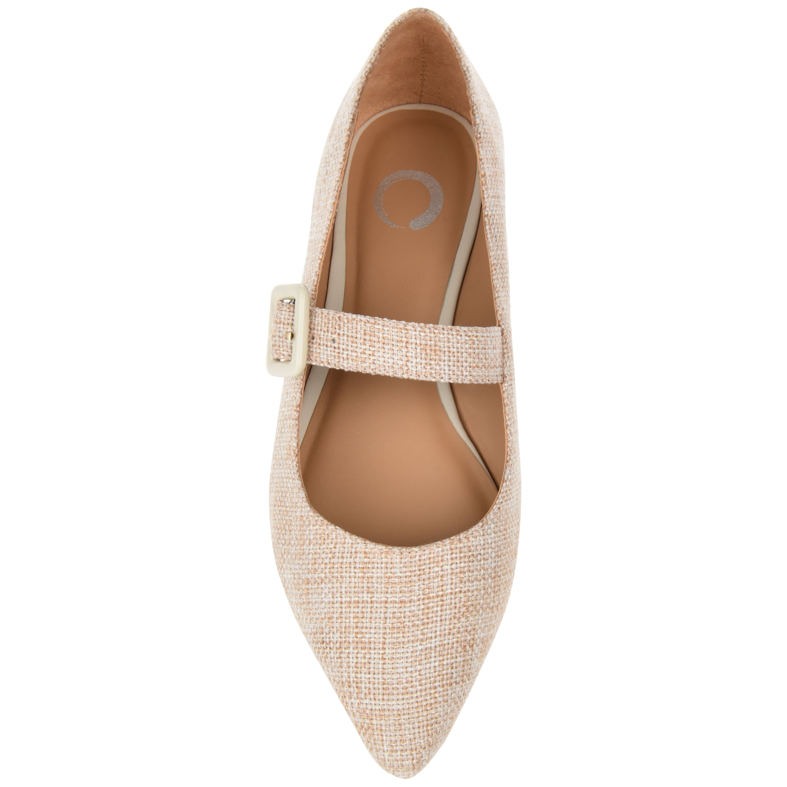 Journee Womens Karissa Buckle Pointed Toe Mary Jane Dress Flats
