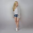 thumbnail image 6 of Girls Long Sleeve Casual Cardigan Kids Open Front Soft Knit Oversized Sweater with Pockets, 6 of 7