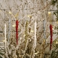 12 Pieces Icicle Drop Ornaments for Christmas Holiday Tree or Wedding