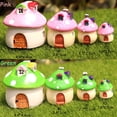 thumbnail image 3 of Colorful Miniature Terrarium Craft Decorations Mini Mushroom House Micro Landscape Garden Accessories GREEN M, 3 of 8