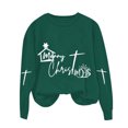 thumbnail image 6 of Wancir Christmas Sweatshirts For Women Merry Christmas Letter Graphic Printted Tops Crewneck Long Sleeve Xmas Pullover, 6 of 6