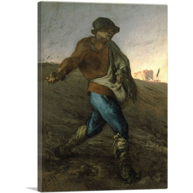 ARTCANVAS The Sower 1850 Canvas Art Print by Jean-Francois Millet - Size: 60" x 40" (0.75" Deep) (3-Piece)