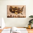 thumbnail image 3 of Elephant Stock Carved Wood Usa Map Wall Art - Horizontal Canvas Wall Art - Living Room Wall Decor - Map Canvas - Beige And Brown Decor - 12" x 8", 3 of 8