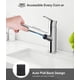 thumbnail image 5 of Grifo de baño moderno, grifo monomando de latón para baño con rociador extraíble, grifo para fregadero de encimera, lavamanos, agua fría y caliente disponible, cromado brillar  Electrónica, 5 of 5