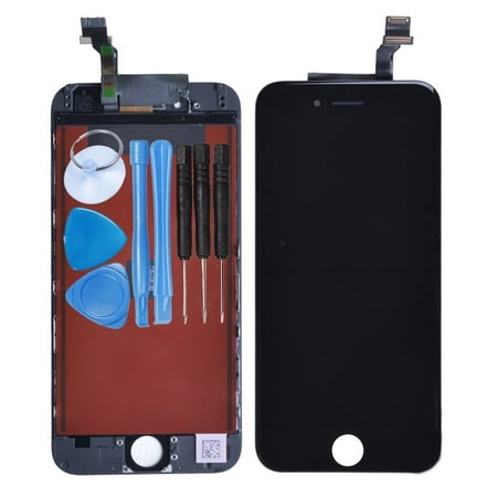 Complete LCD Screen Assembly Replacement Digitizer For iPhone 6 Black with (Best Way To Repair Iphone 6 Screen)