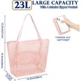 thumbnail image 4 of Mesh Beach Bag, Extra Large Beach Tote with Zipper Pocket Pool Bag for Cruise/Swim/Vacation Essentials, 4 of 7