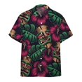 thumbnail image 3 of Camisas hawaianas con estampado 3D de Tiki Moai para hombre, ropa vintage, blusas con gráficos de calaveras de terror y civilización, camisas casuales de playa Y2k, 3 of 5