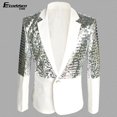 thumbnail image 2 of Vestido de actuación de hombre White Men, Maestro de ceremonias, tendencia de personalidad, traje, coro masculino, traje, vestido de escenario esquí esquí Gafas de esquí, 2 of 4
