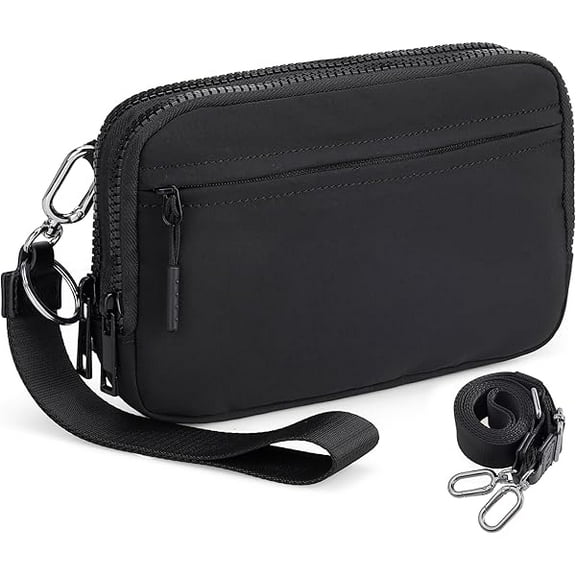 ZLC Wristlet Wallets for Women, RFID Wristlet Purse Built in Wallet, Small Nylon Crossbody Bags, Credit Card Holder
