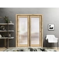 thumbnail image 3 of Sliding Closet Bypass Doors 60 x 80 inches | Planum 2102 Oak | Sturdy Rails Moldings Trims Hardware Set | Wood Solid Bedroom Wardrobe Doors, 3 of 6