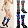 thumbnail image 4 of Calcetines de algodón navideños, calcetines estampados cálidos, calcetines navideños unisex, regalos de Navidad novedosos, 4 of 7